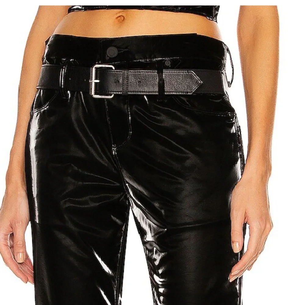 RtA  Dexter Pant WF-21-A709-1087 Vinyl Black NWT